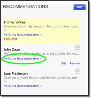 verify this recommendation